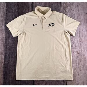 Nike Dri-FIT University of Colorado Buffaloes Polo Shirt Gold Swoosh XL